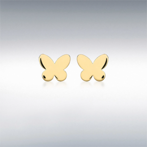 9ct Yellow Gold Butterfly Stud Earrings
