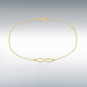 9ct Yellow Gold  Infinity Adjustable Bracelet