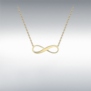 9ct Yellow Gold Infinity Adjustable Necklace