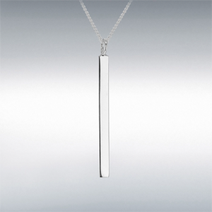 Sterling Silver Vertical Bar Necklace