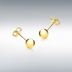 9ct Yellow Gold Polished Ball Stud Earrings