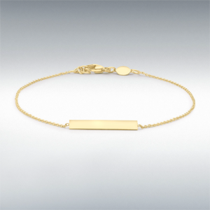 9ct Yellow Gold Horizontal-Bar Adjustable Bracelet