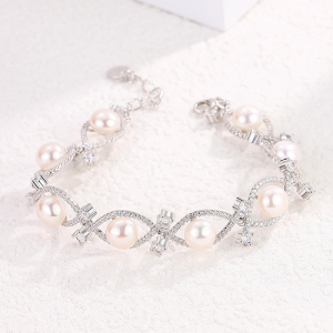 Pearl & CZ Bracelet