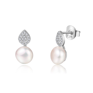 Pearl & Sterling Silver Earrings