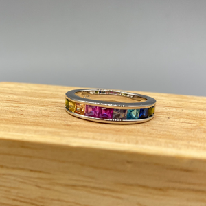 Solid Silver Ring with CZ