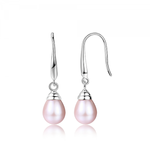 Classic Pink Drop Pearl Earrings