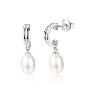 Modern Natural Drop Pearl Earrings