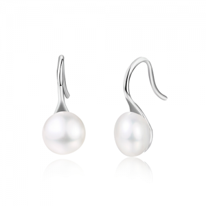 Simple Natural Drop Pearl Earrings - Natural