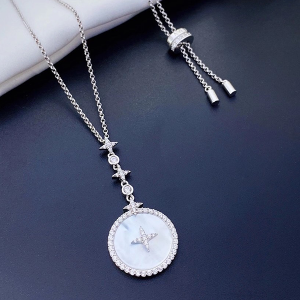 Silver And Shell Necklace With 14k Gold Plated Necklace