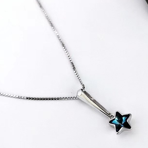 Swarovski Crystal Silver With 15k Gold Plated Necklace
