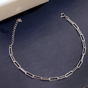 Silver With 14k White Gold Plated Bracelet
