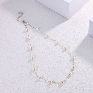 Fresh Water Pearl Silver Necklace
