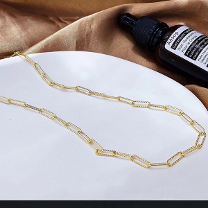 Silver, 14k Gold Plated Necklace Link