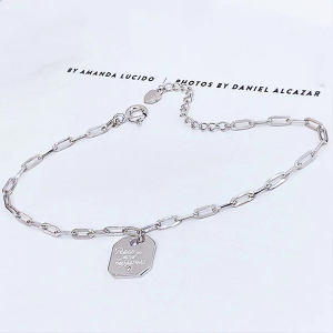 Silver, Rhodium Plated Bracelet